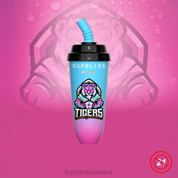 Fumot Shop | מנגו אפרסק 06D6404 מכשיר vape pod חד פעמי 16 מ\"ל 8000 (חתיכה אחת) Fumot Supbliss Bingo