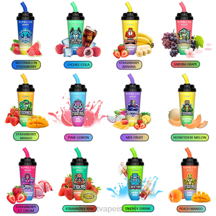 Fumot Shop | מנגו אפרסק 06D6404 מכשיר vape pod חד פעמי 16 מ\"ל 8000 (חתיכה אחת) Fumot Supbliss Bingo