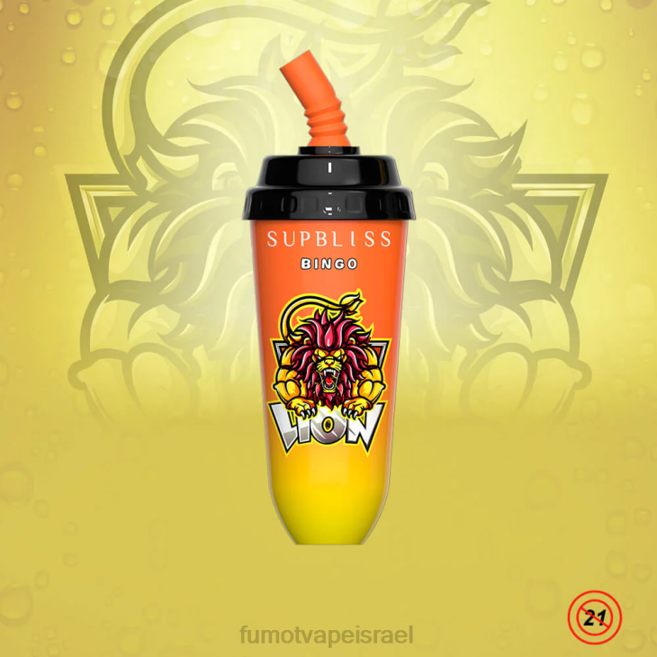 Fumot Shop | מנגו אפרסק 06D6404 מכשיר vape pod חד פעמי 16 מ\"ל 8000 (חתיכה אחת) Fumot Supbliss Bingo