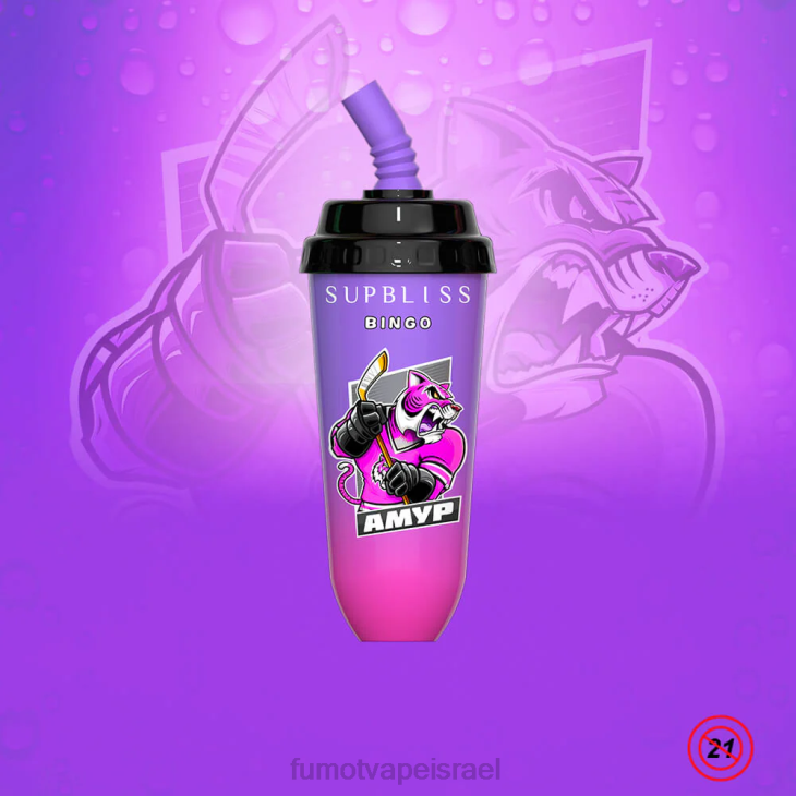 Fumot Shop | מנגו אפרסק 06D6404 מכשיר vape pod חד פעמי 16 מ\"ל 8000 (חתיכה אחת) Fumot Supbliss Bingo