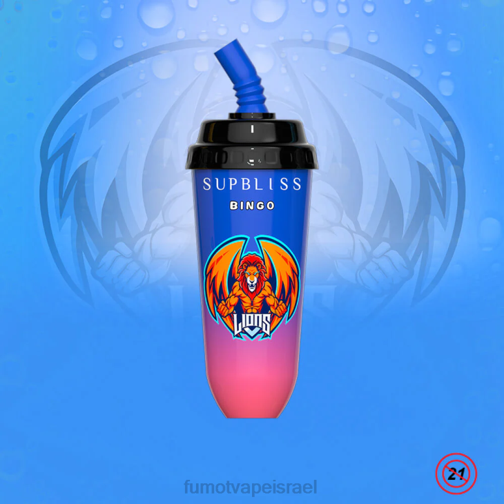 Fumot Shop | מנגו אפרסק 06D6404 מכשיר vape pod חד פעמי 16 מ\"ל 8000 (חתיכה אחת) Fumot Supbliss Bingo