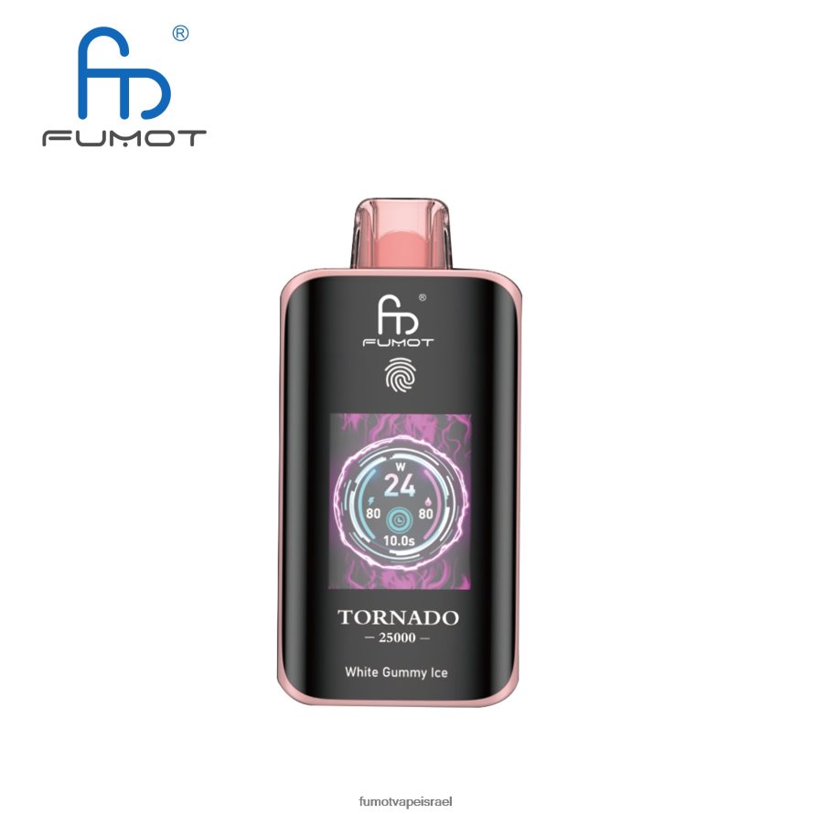 Fumot Shop | Fumot Tornado 25000 וואפ חד פעמי קרח גומי לבן 4JDL6H14