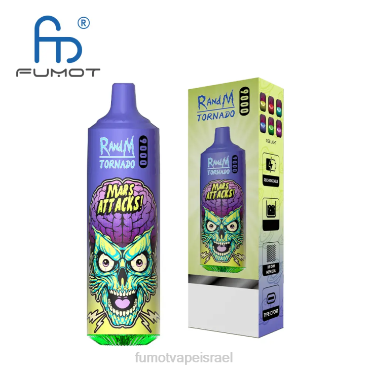 Fumot Vape Online Shop | תערובת פירות יער 06D616 עט 18 מ\"ל 9000 חד פעמי (חתיכה אחת) Fumot Tornado