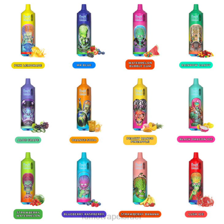Fumot Vape Online Shop | תערובת פירות יער 06D616 עט 18 מ\"ל 9000 חד פעמי (חתיכה אחת) Fumot Tornado