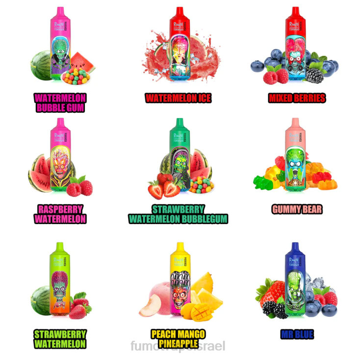 Fumot Vape Online Shop | קרח דובדבן פטל תות 06D6236 1 חתיכה 9000 pro 18 מ\"ל חד פעמי Fumot Tornado