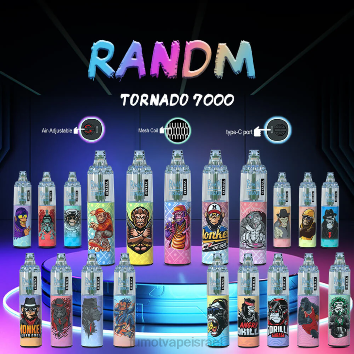Fumot Vape Sale | קיווי תות 06D6102 14 מ"ל (חתיכה אחת) 7000 עט חד פעמי Fumot Tornado