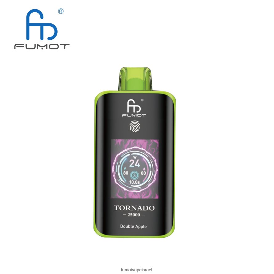 Fumot Vape Shop | Fumot Tornado 25000 וואפ חד פעמי תפוח כפול 4JDL6H5