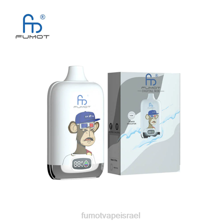 Fumot Vape Shop | קרח שחור 06D6115 12000 פוד חד פעמי - 20 מ\"ל (חתיכה אחת) Fumot Digital Box