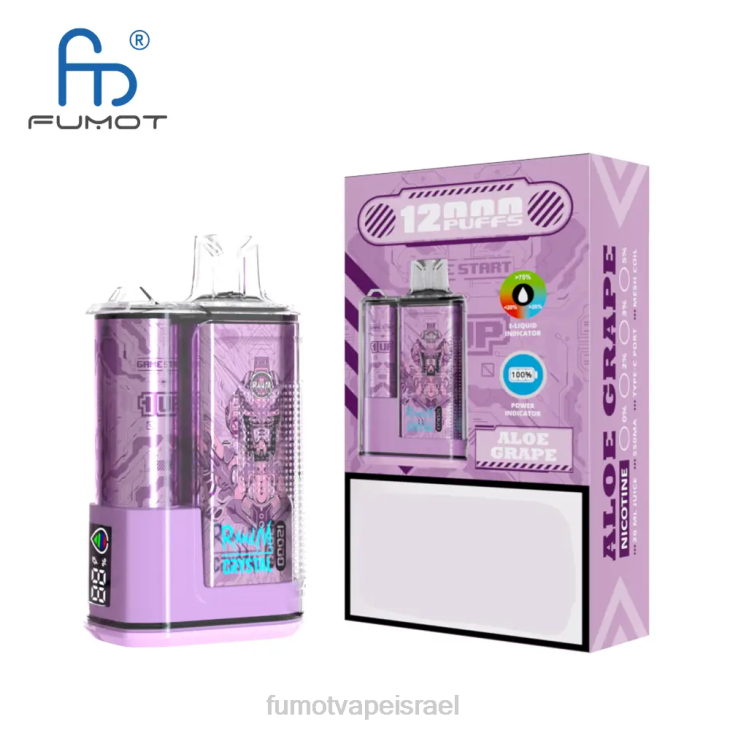 Fumot Vape Shop | לימונדה ורודה 06D6275 1 חתיכה - 12000 קופסת וואפ חד פעמית 20 מ\"ל Fumot Crystal