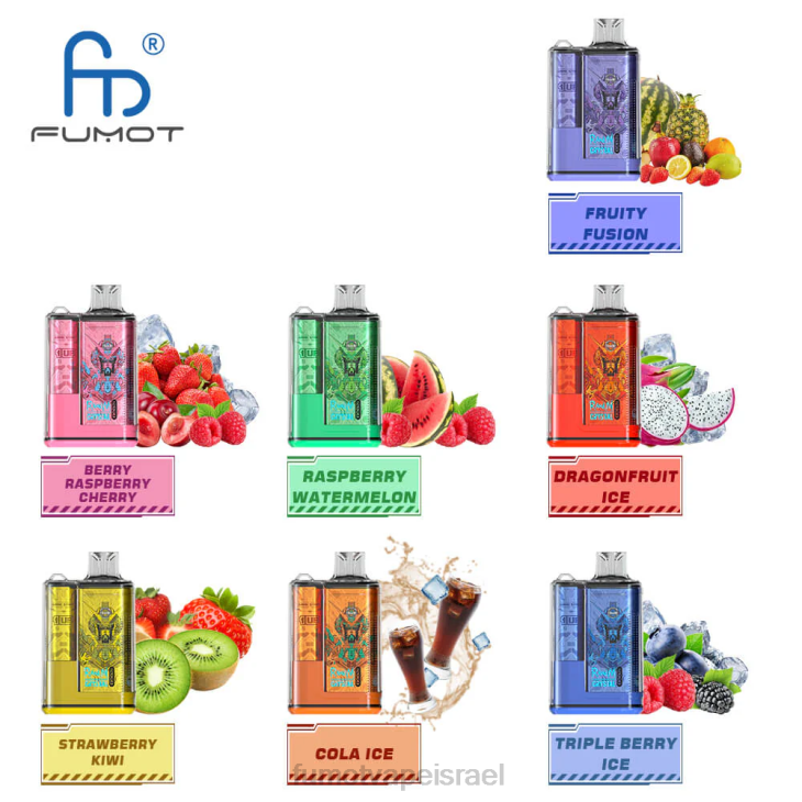 Fumot Vape Shop | לימונדה ורודה 06D6275 1 חתיכה - 12000 קופסת וואפ חד פעמית 20 מ\"ל Fumot Crystal