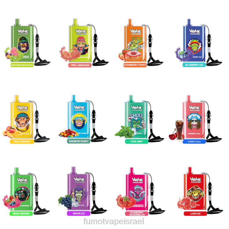 Fumot Disposable Vape | מנטה קרירה 06D6428 10000 מכשיר vape pod חד פעמי - 20 מ\"ל (1 חתיכה) Fumot Vome Monster